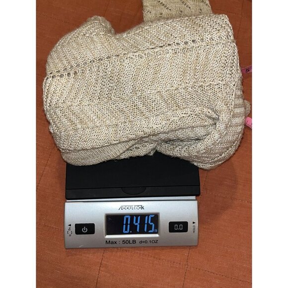 Notations Petite Womens Open Front Beige Knit Cardigan Sweater PM Made In USA - Picture 9 of 10